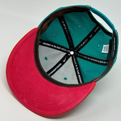 Nike True Swoosh Logo Wool Hat Baseball Cap Snapback 6 Panel Green