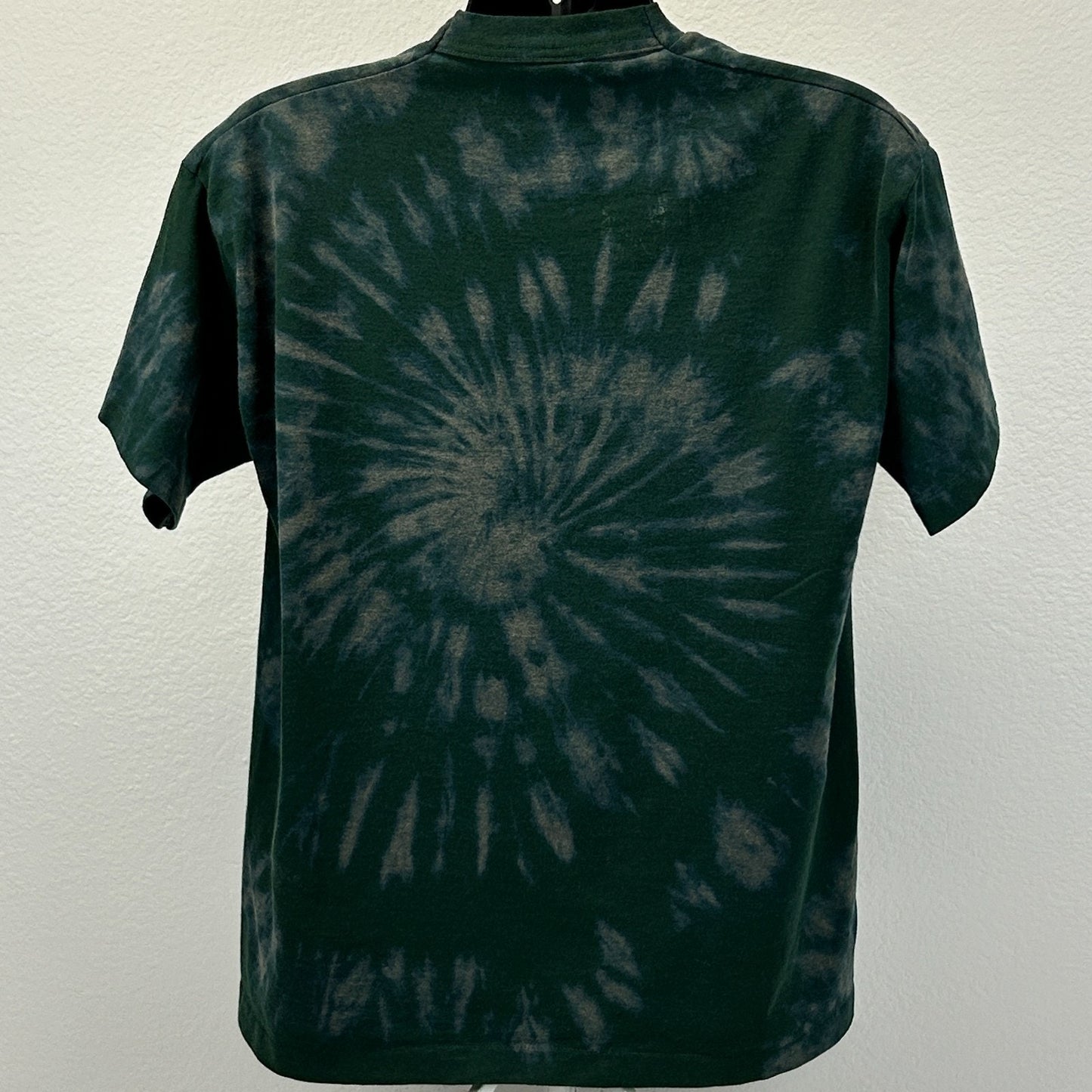 Vintage 90s Lock Key and Padlock T Shirt Made In USA Tie Dye Green XL X-Large