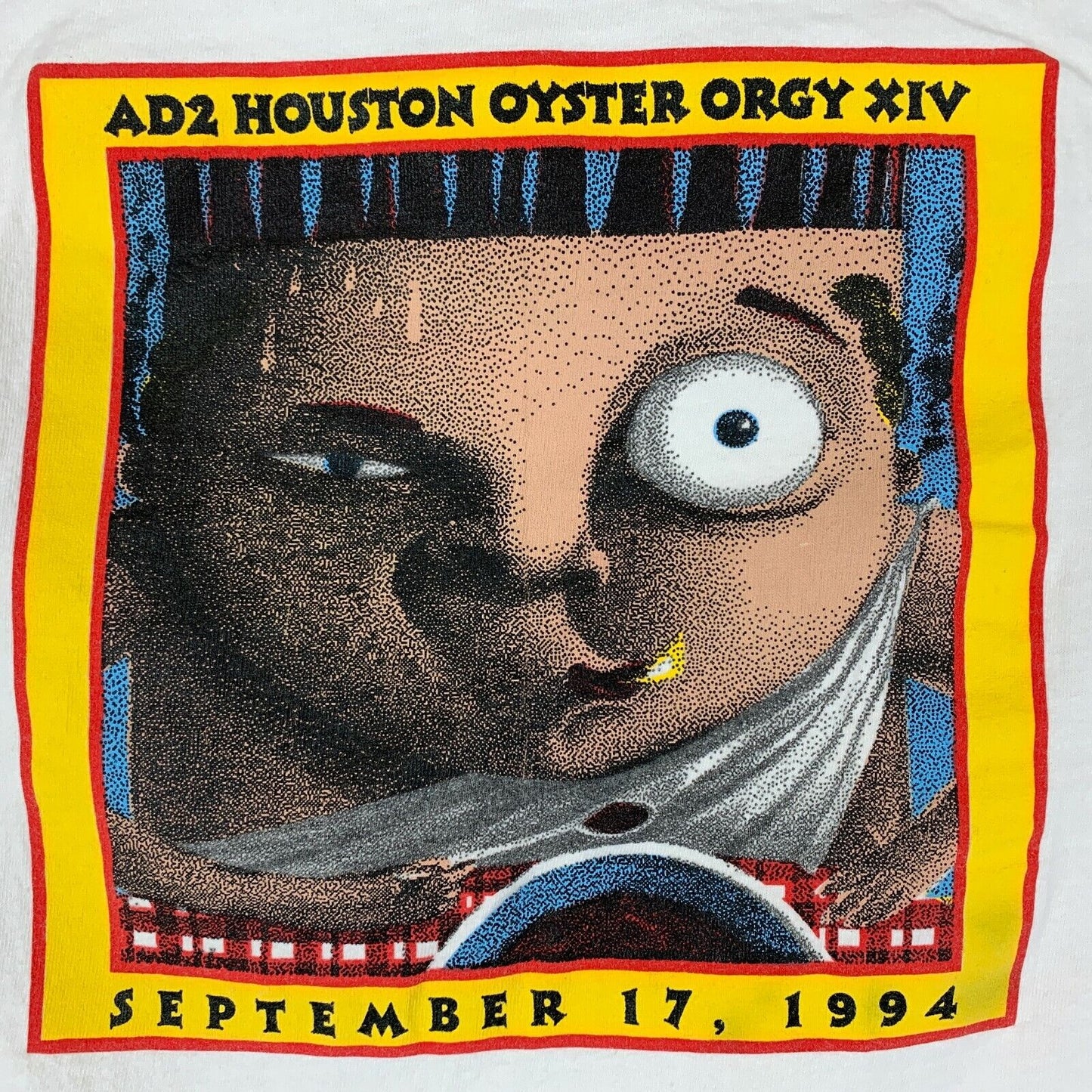 AD2 Houston Oyster Orgy Vintage 90s T Shirt 1994 Texas Ad 2 Made In USA Tee XL