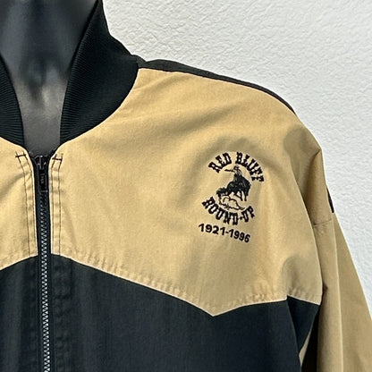Vintage 90s Red Bluff Round Up Jacket 1996 Rodeo California PRCA Beige L Large