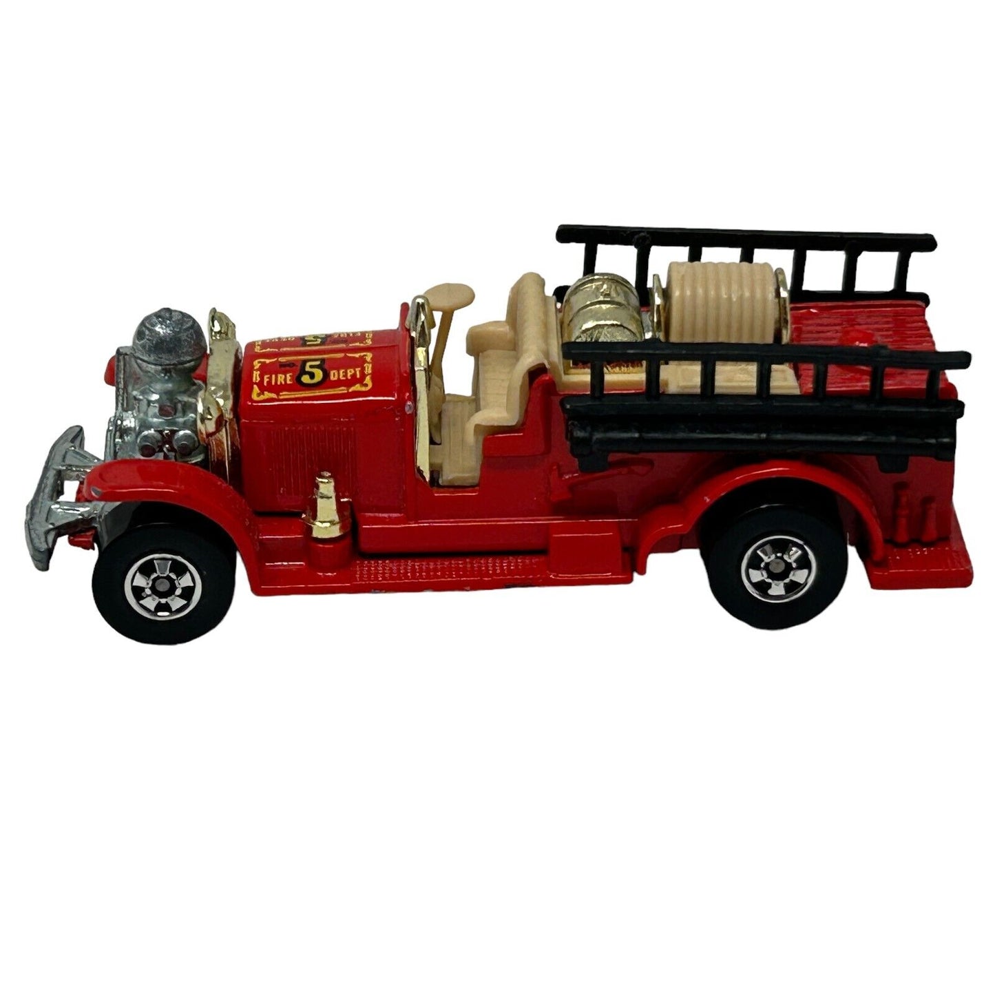 Old Number 5 Fire Engine Hot Wheels Diecast Toy Car Fire Truck Vintage 1981 HK