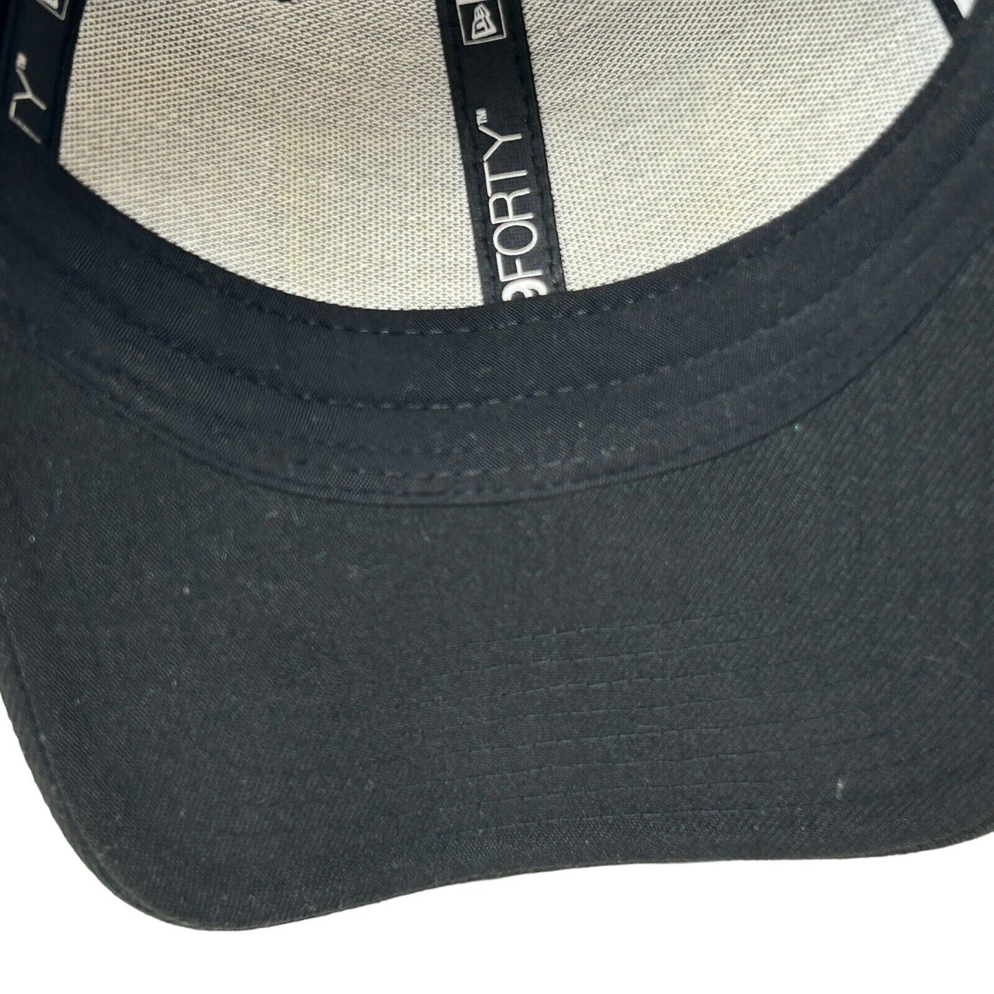 New Era Field Logo 9Forty Hat Black Unisex Strapback Six Panel Baseball Cap