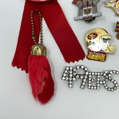 San Francisco 49ers Vintage Pins Button Lot Super Bowl XXIII Montana Rice 80s