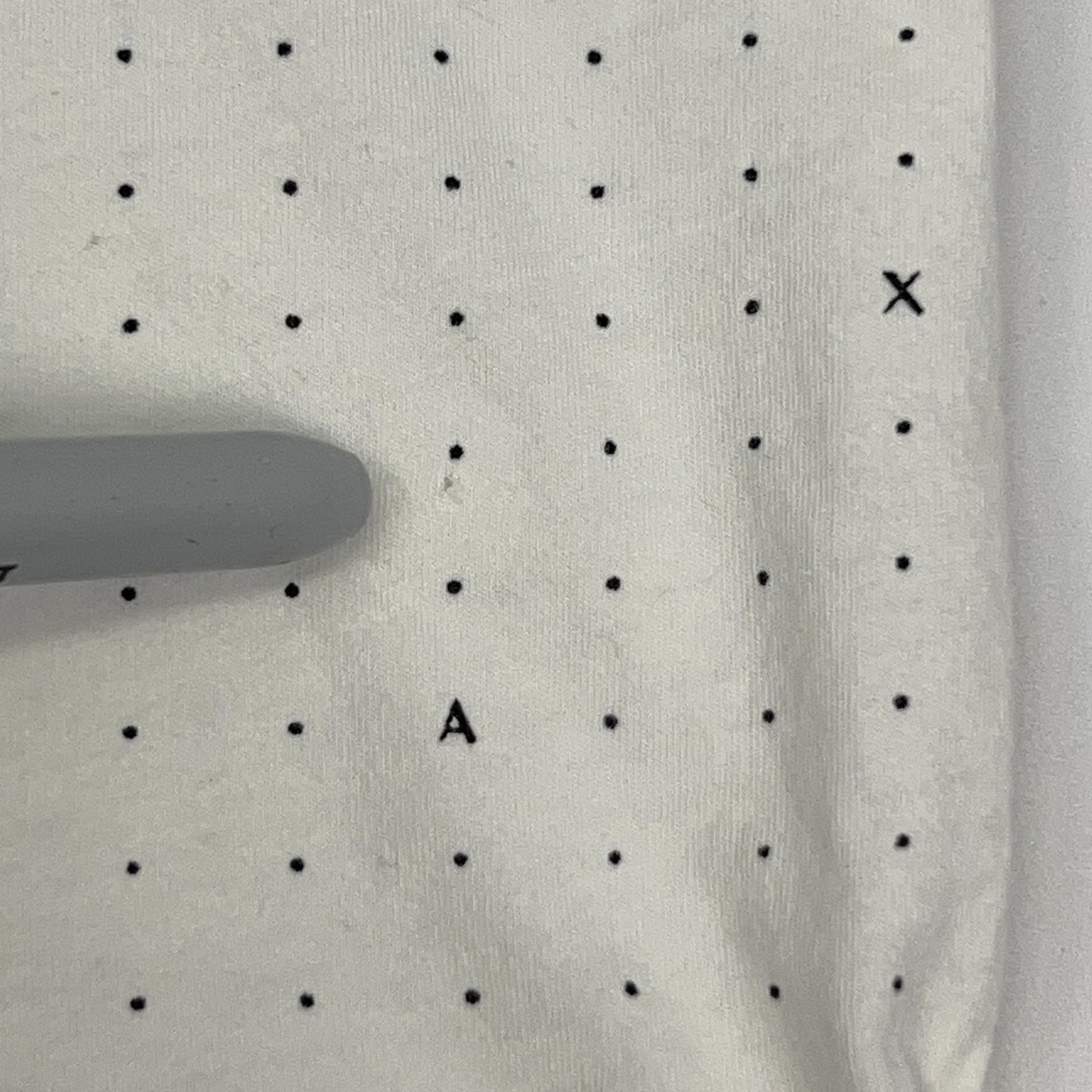 Armani Exchange Polo Shirt AX Spotted Polka Dot Pocket White Mens M Medium