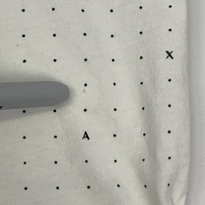 Armani Exchange Polo Shirt AX Spotted Polka Dot Pocket White Mens M Medium