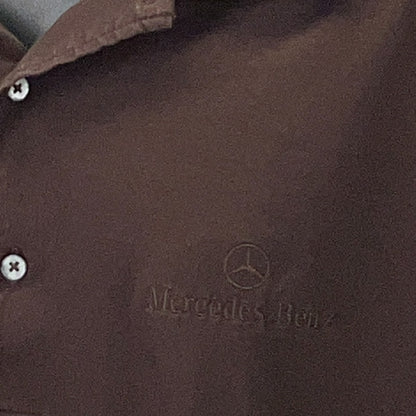 Vintage 90s Mercedes Benz Golf Polo Shirt Mens XL X-Large Brown Fairway & Greene