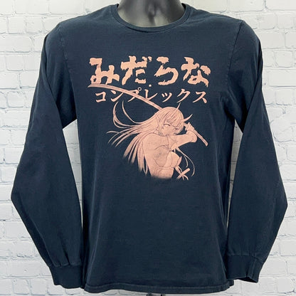 Lewd Complex Cut Throat T Shirt Anime Samurai Long Sleeve Black Unisex S Small