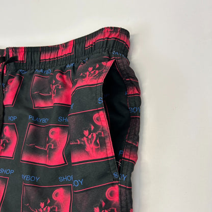 Playboy by Pacsun Swim Trunks Shorts Shop Mesh Lined Pockets Black XL X-Large