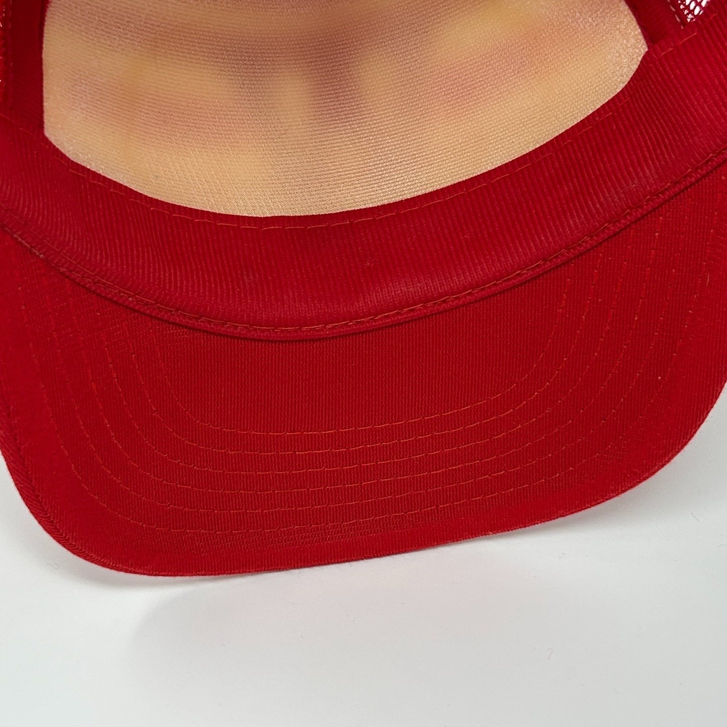 Vintage 80s Wisconsin Badgers Trucker Hat Baseball Cap Red 5 Panel Mesh Snapback - Neon Vintage