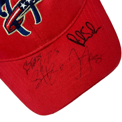 Harrisburg Senators Signed Youth Baseball Cap Hat MiLB Autographed 2012 Red Kids