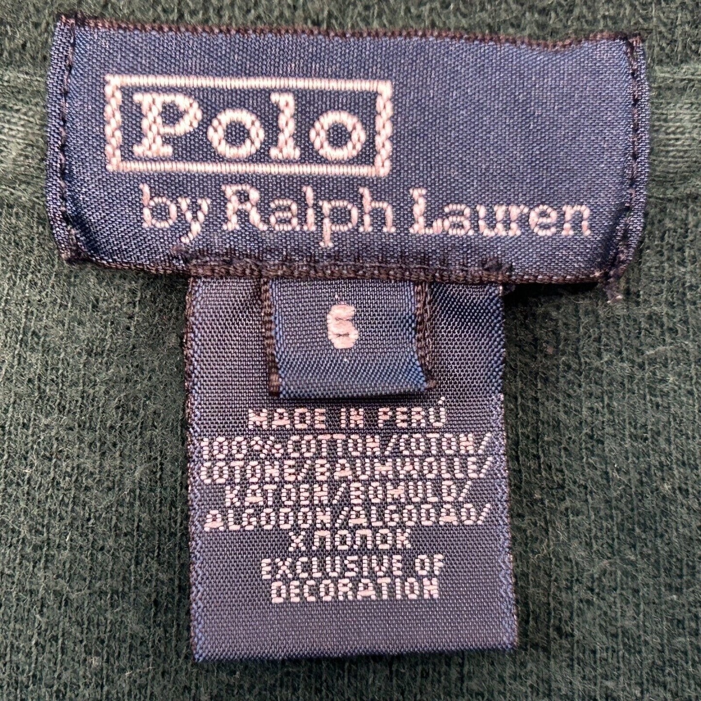 Polo Ralph Lauren 1/4 Quarter Zip Sweater Youth 6 Long Sleeve Boys Kids Green