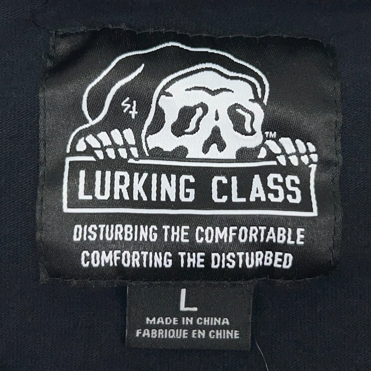 Lurking Class Rugby Polo Shirt L Large Black Barbed Wire Thorns Sketchy Tank