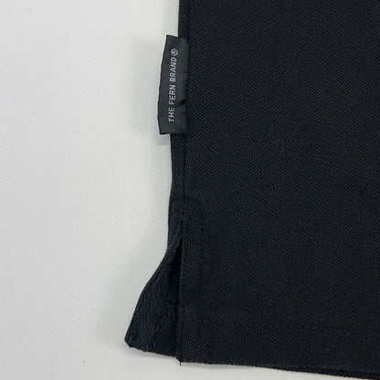 New Zealand All Blacks Polo Shirt Mens L Large Black Rugby Team The Fern Brand
