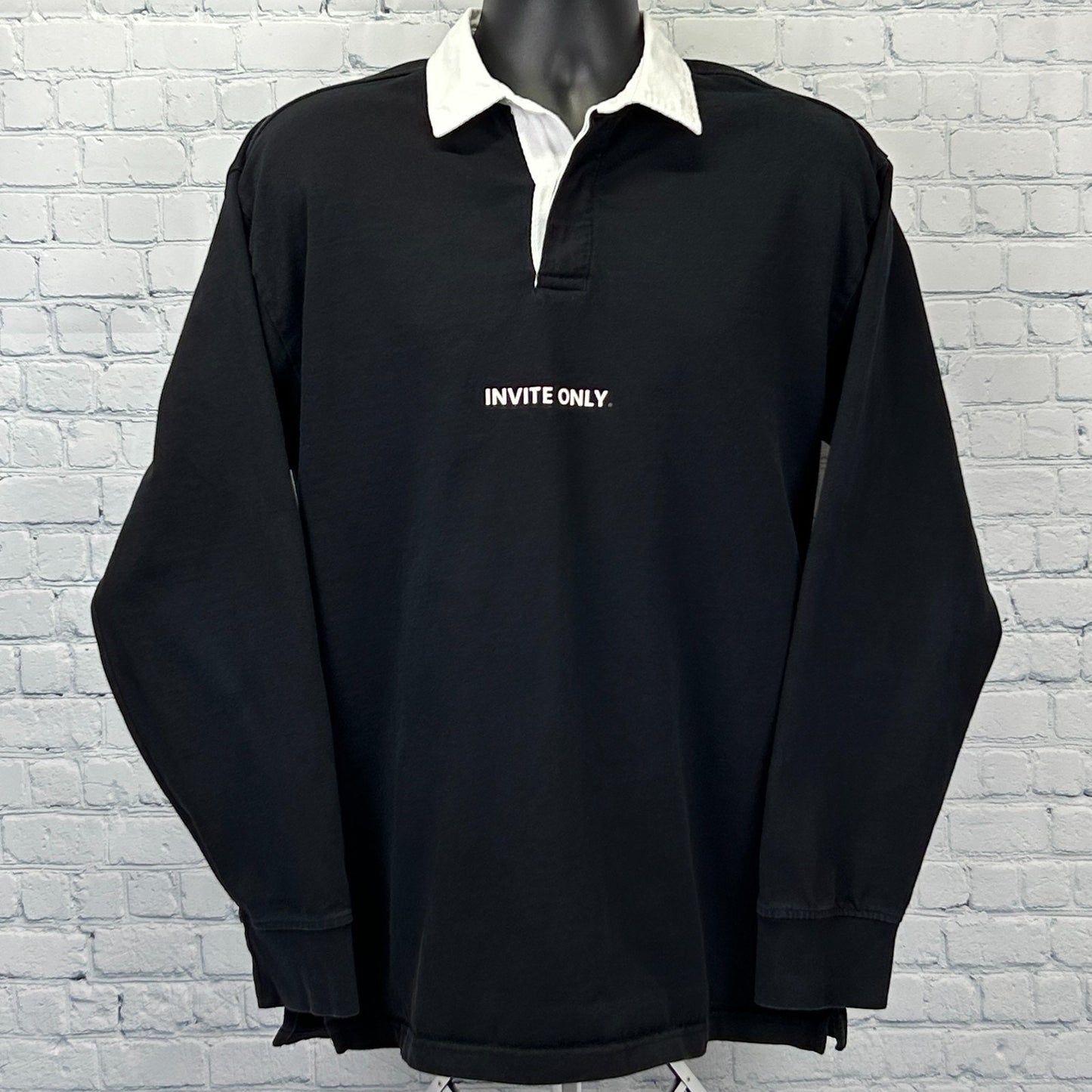 9 Figure Golf Club Invite Only Rugby Polo Shirt Golfer Ascolour Black L Large