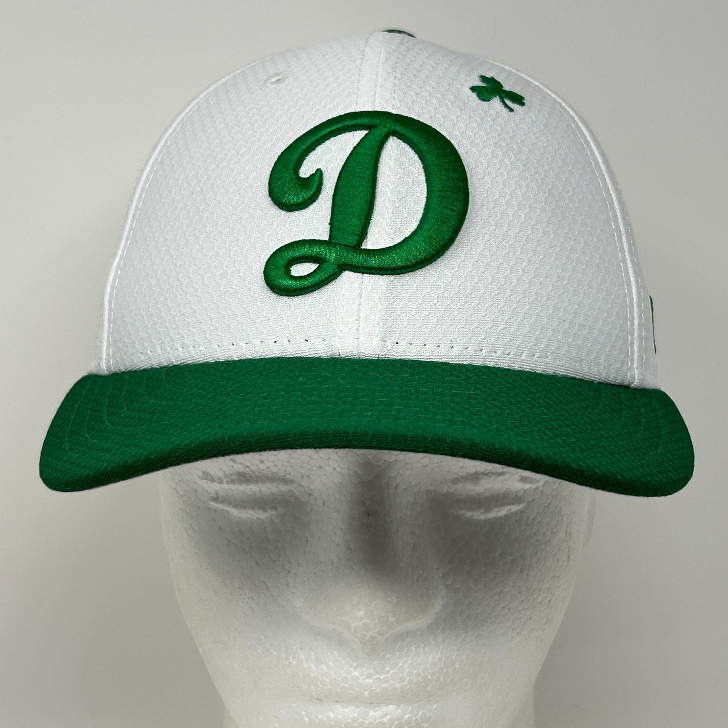 Los Angeles Dodgers St Patricks Day Hat Baseball Cap White New Era Fitted 6 7/8 - Neon Vintage