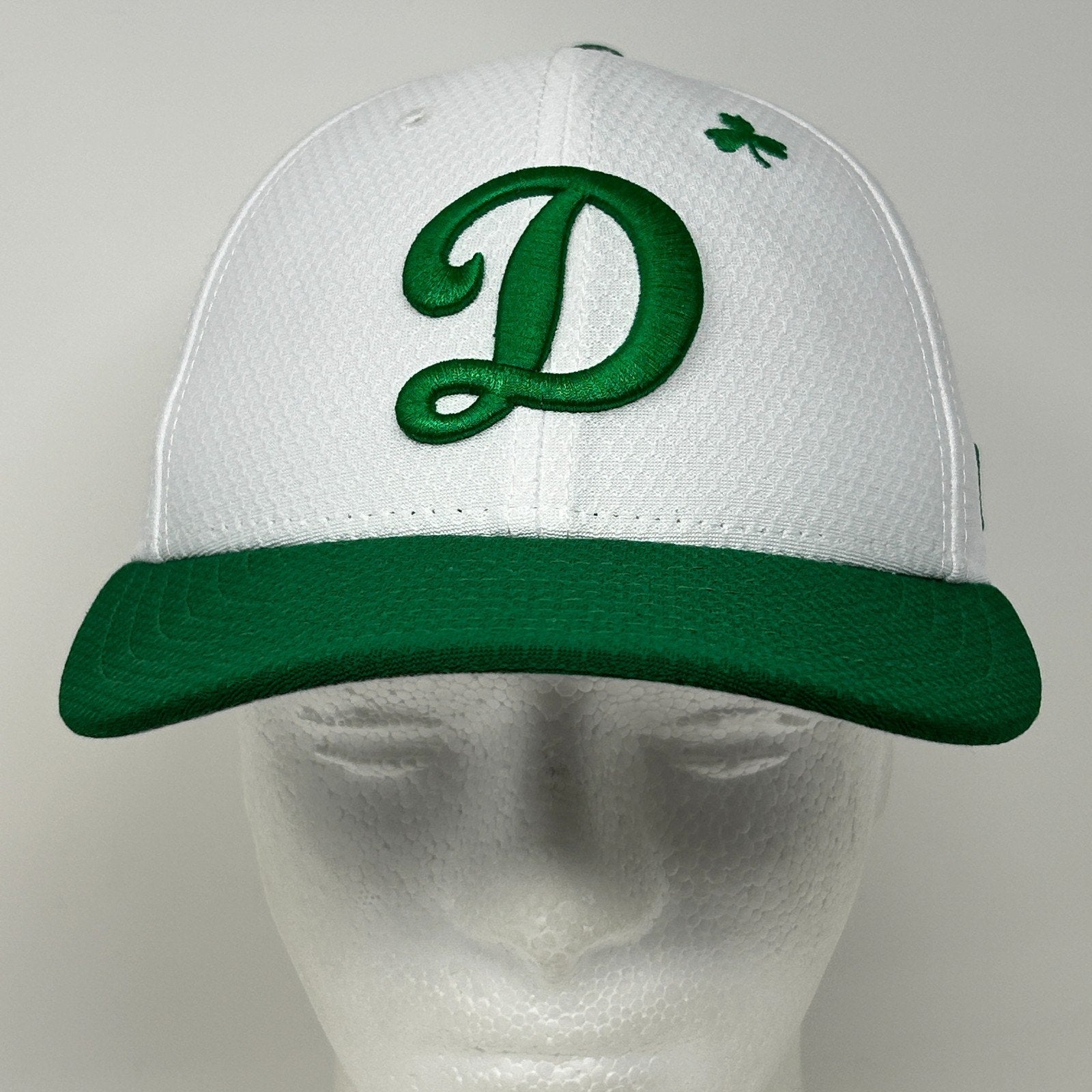 Los Angeles Dodgers St Patricks Day Hat Baseball Cap White New Era Fitted 6 7/8 - Neon Vintage