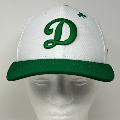 Los Angeles Dodgers St Patricks Day Hat Baseball Cap White New Era Fitted 6 7/8 - Neon Vintage