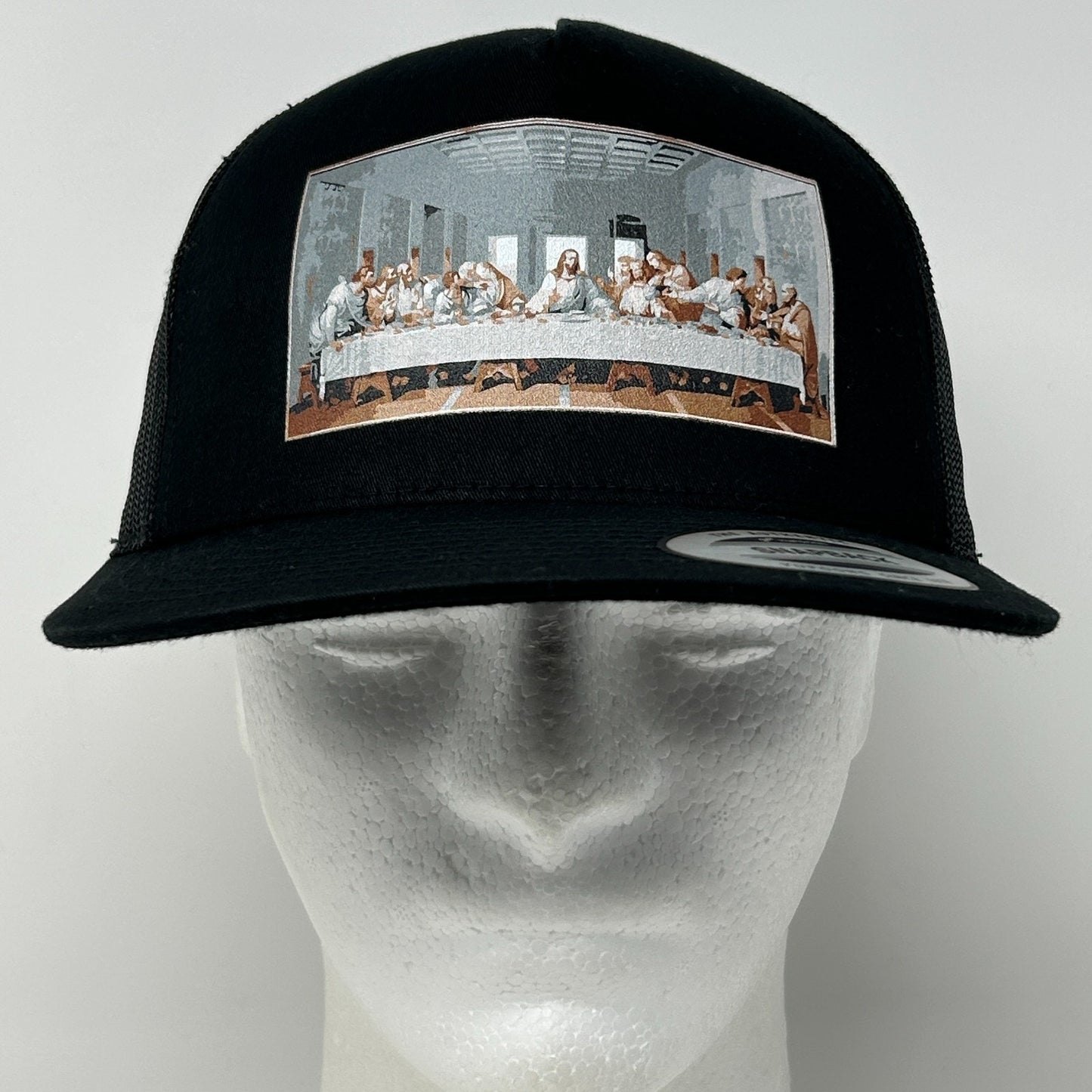 The Last Supper Leonardo da Vinci Trucker Hat Baseball Cap Jesus Snapback Black - Neon Vintage