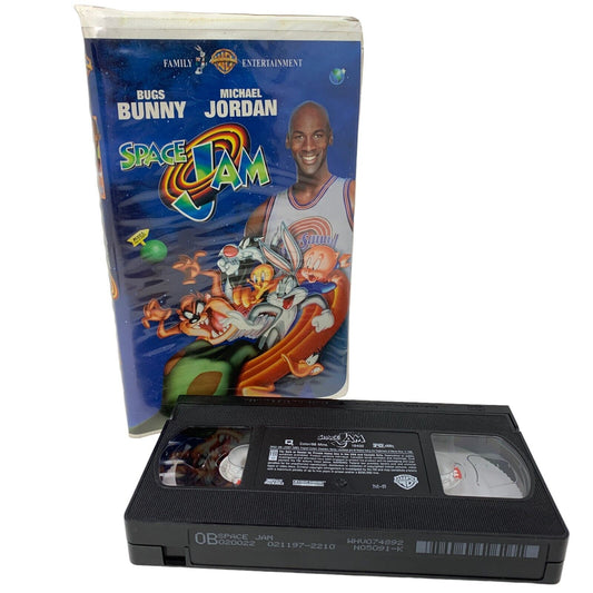 Space Jam Vintage 90s Clamshell VHS Movie Film Warner Bros Looney Tunes 1997