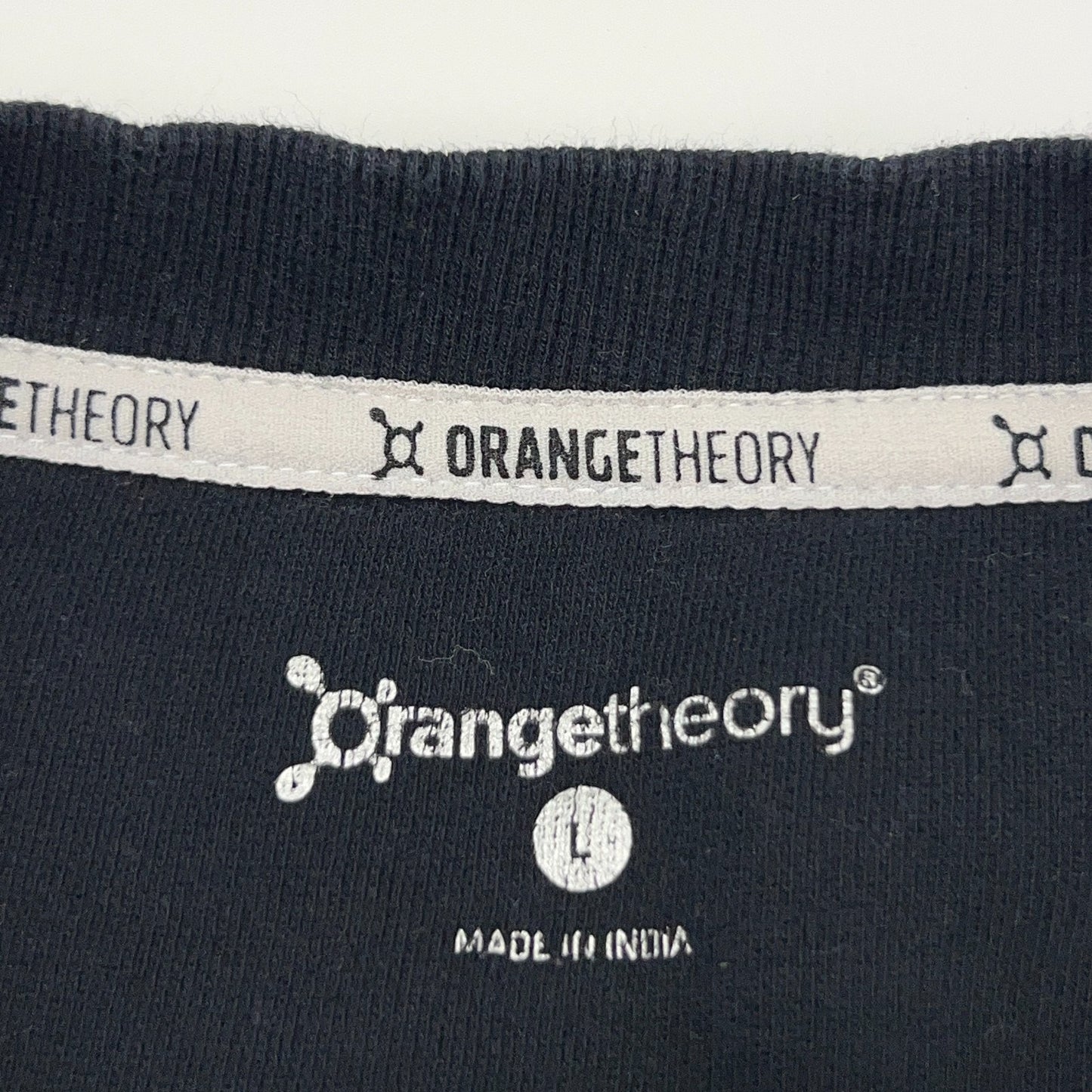 Orangetheory Fitness OTF Sweatshirt Womens L Large Black Crew Neck Sweater Gym