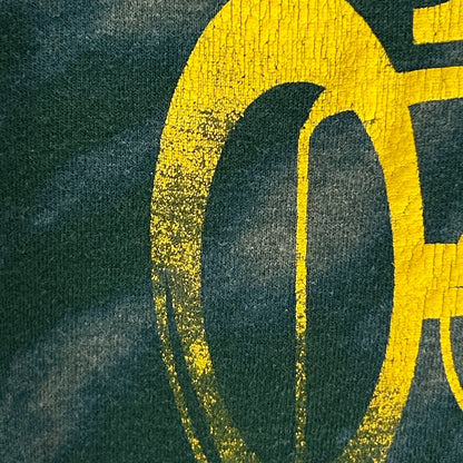 Vintage 90s Lock Key and Padlock T Shirt Made In USA Tie Dye Green XL X-Large