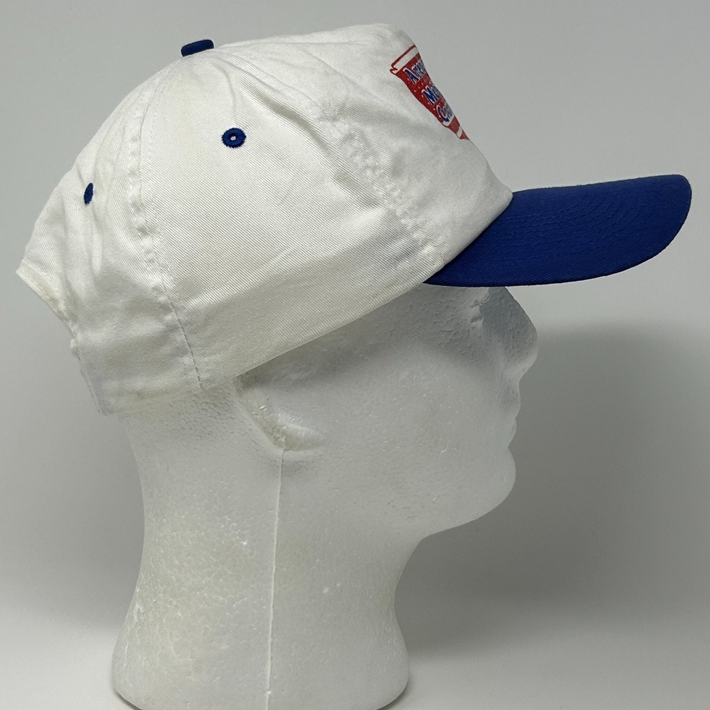 Vintage 90s American Mobile Concrete Hat Baseball Cap 5 Panel Snapback White
