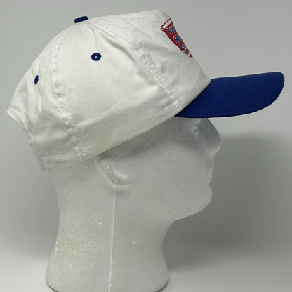 Vintage 90s American Mobile Concrete Hat Baseball Cap 5 Panel Snapback White