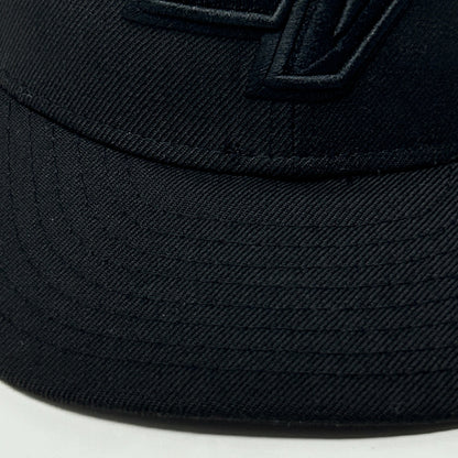 Las Vegas Aviators Hat Baseball Cap MiLB New Era Wool Black On Black Fitted 7 - Neon Vintage