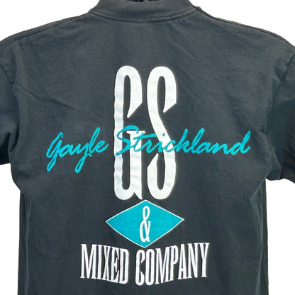 Camiseta vintage Gayle Strickland &amp; Mixed Company, talla grande, estilo country, años 90, para hombre, color negro