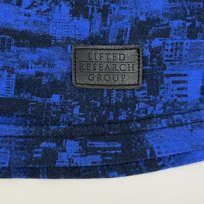 LRG Lifted Research Group City Scene T Shirt L Large Blue AOP All Over Print Tee