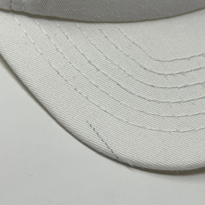 Vintage 90s US Navy Hat Baseball Cap USN Military Snapback White Made In USA