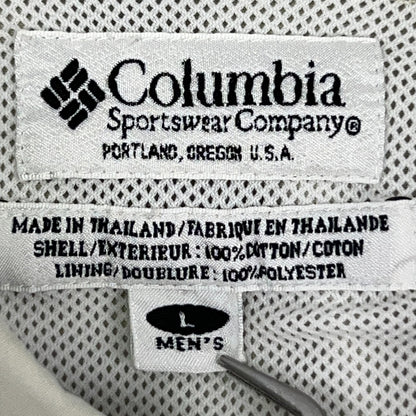 Columbia PFG Hampton Island Preserve Shirt Mens L Large Fishing Button Up Khaki