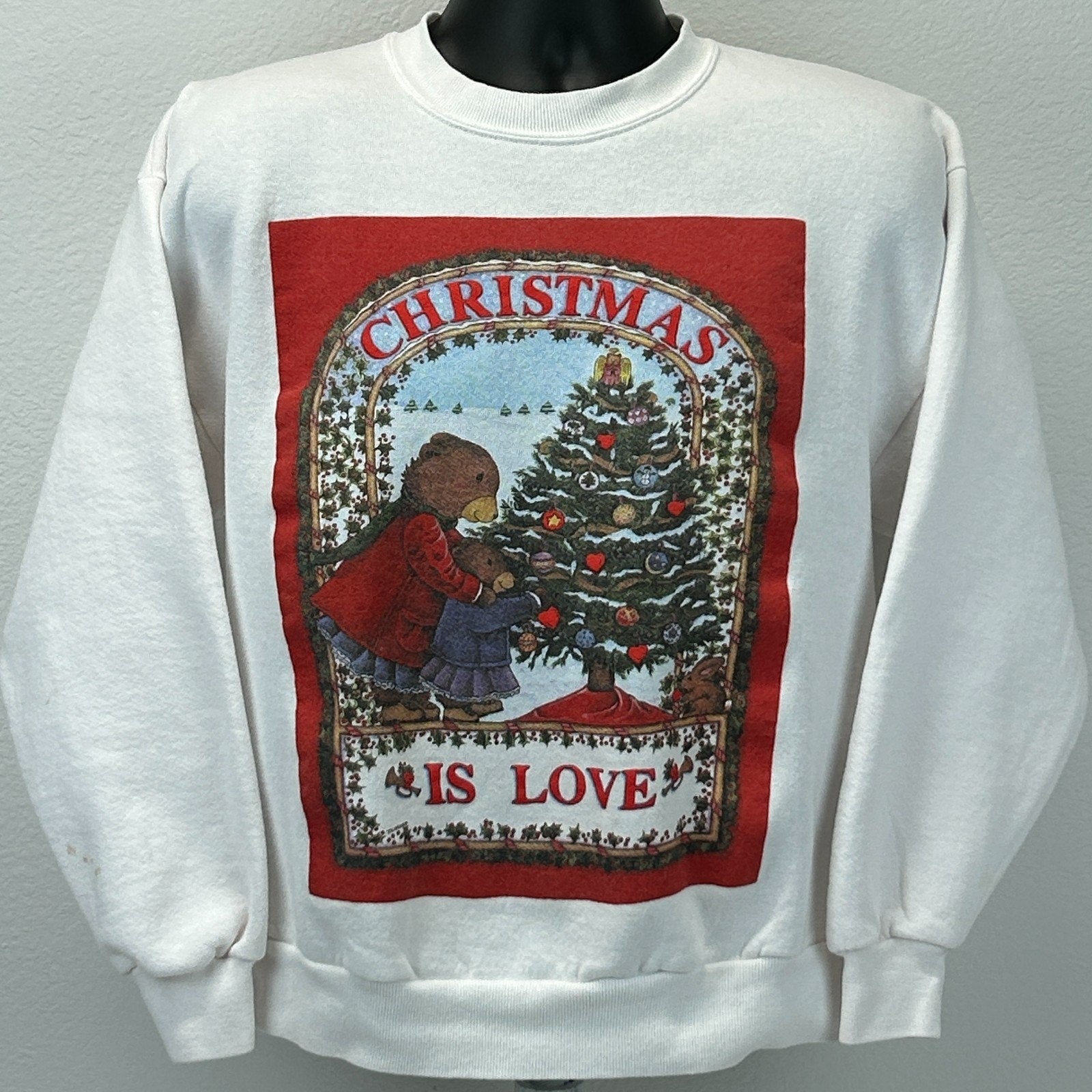 Vintage 90s Christmas Sweatshirt by Jerzees | Neon Vintage