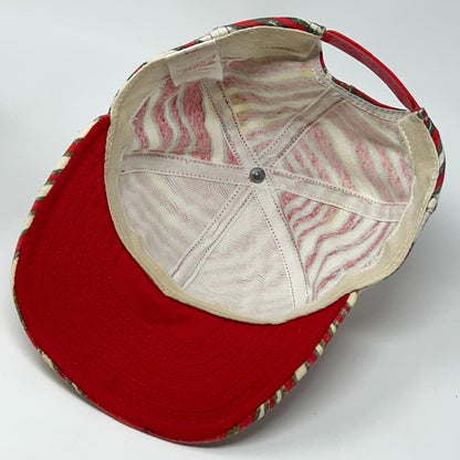 Vintage 90s Zubaz San Francisco SF 49ers Hat Baseball Cap Red Official Snapback