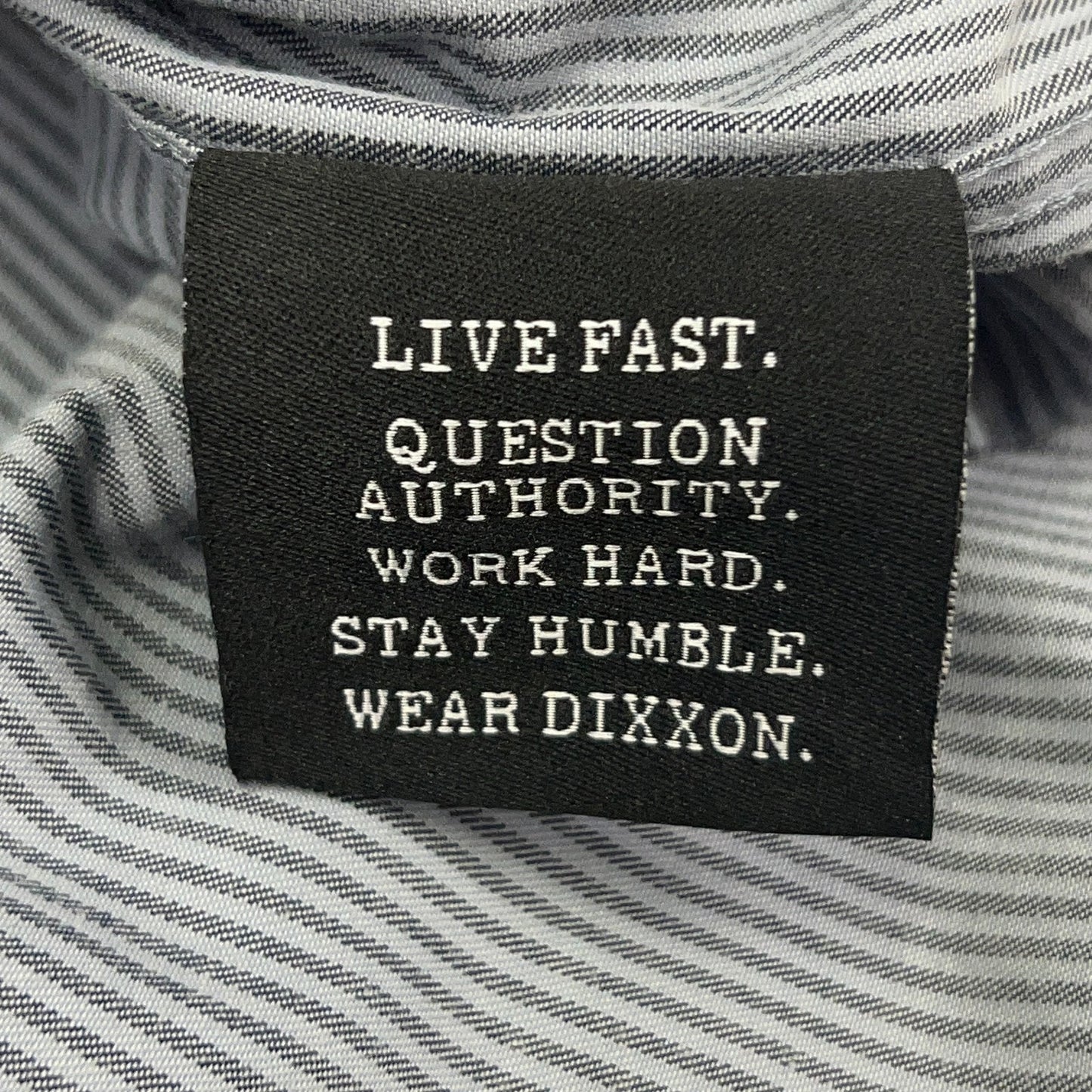 Dixxon Workforce Hickory Striped Button Front Shirt 2XL XXL Gray Short Sleeve