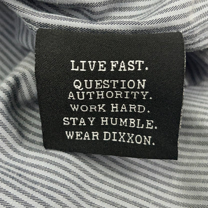 Dixxon Workforce Hickory Striped Button Front Shirt 2XL XXL Gray Short Sleeve
