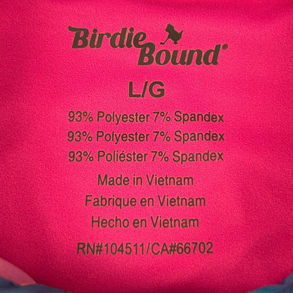 Birdie Bound Hawaiian Golf Polo Shirt Mens L Large Blue Golfer Tropical Floral