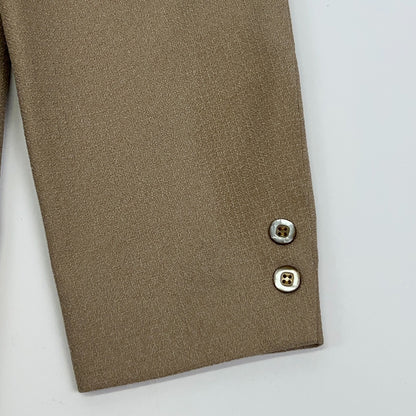 Vintage 70s Sport Coat Jacket Beige Wakes British Club Tennis Pockets Mens 36