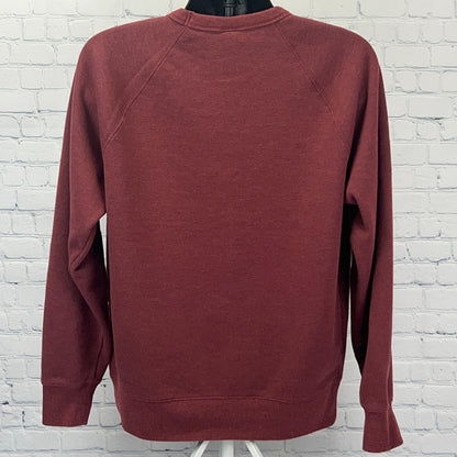 Homage Sweatshirt M Medium Red Maroon Crew Neck Sweater Long Sleeve Solid Blank
