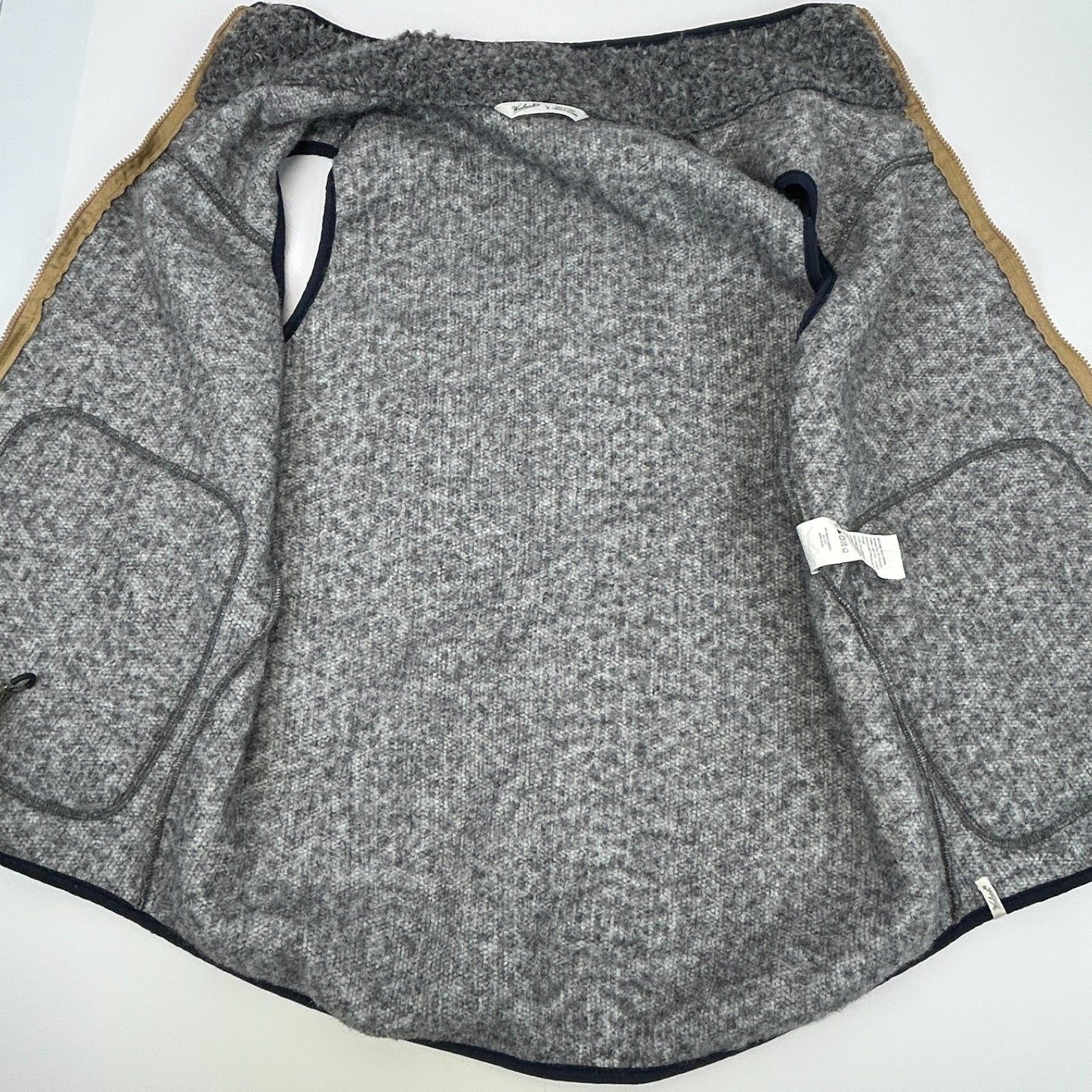 Woolrich Womens Siskiyou Fleece Vest Curly Fuzzy Full Zip 18551 Gray L Large