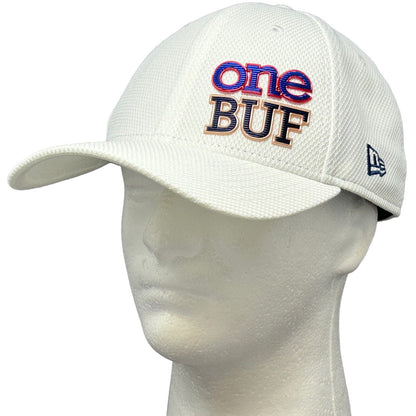 One Buf Hat Baseball Cap Buffalo Sabres Bills Onebuf New Era White Strapback - Neon Vintage
