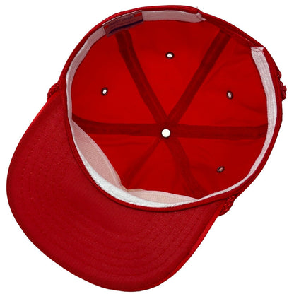 Southfork Ranch Satin Hat Vintage 80s Dallas TV Show Red Strapback Baseball Cap