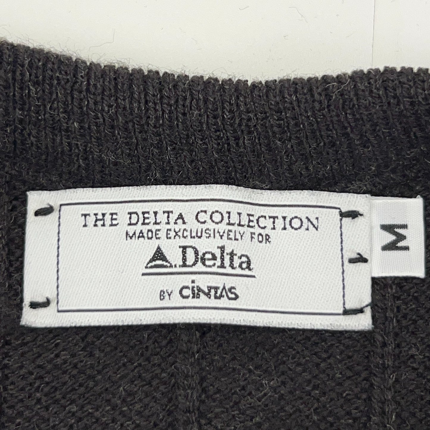 Vintage Y2Ks Delta Airlines V Neck Sweater Vest M Medium Brown Cintas USA Made