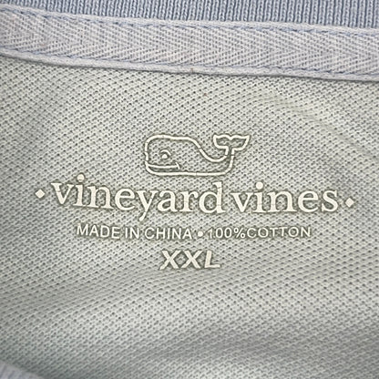 Vineyard Vines Polo Shirt Mens XXL 2XL Blue Short Sleeve Pique Knit Whale Logo