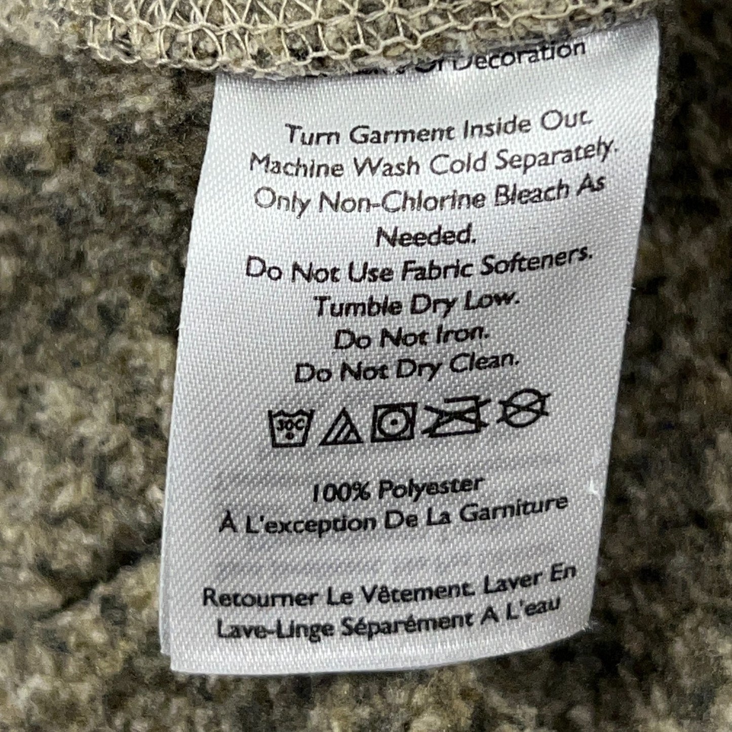 Eddie Bauer Quarter 1/4 Zip XL X‑Large Beige Brown Speckled Polyester Sweater