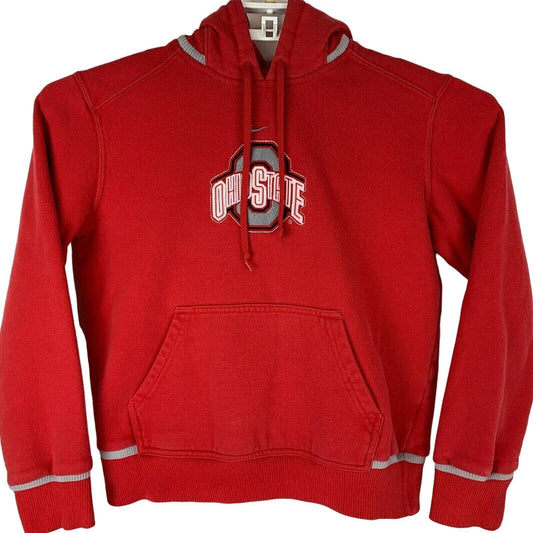 Nike Ohio State Buckeyes - Sudadera con capucha para jóvenes, NCAA OSU, color rojo, talla mediana