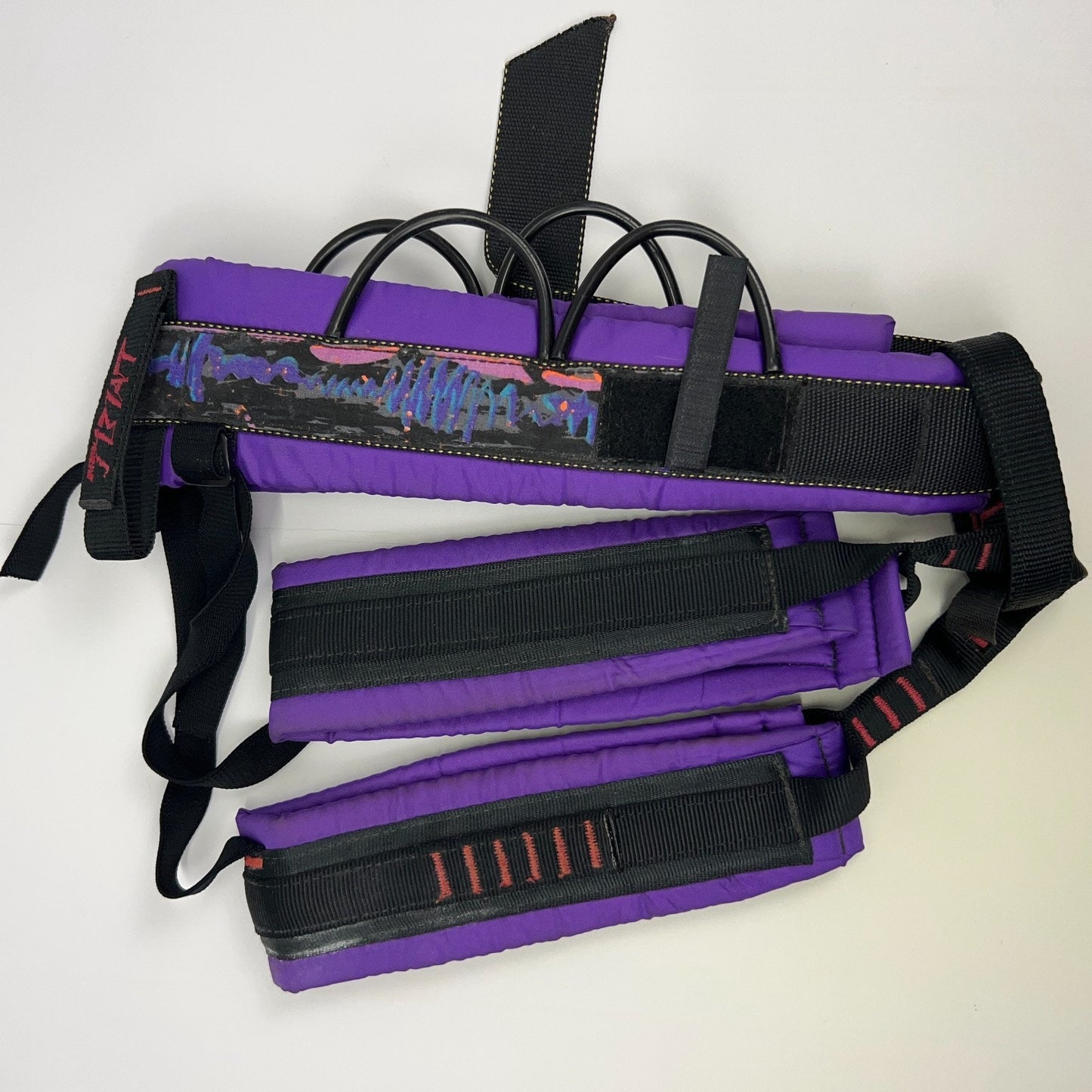 Vintage 90s JRAT Rock Climbing Harness S Small 30 Purple Climber J-Rat USA Made