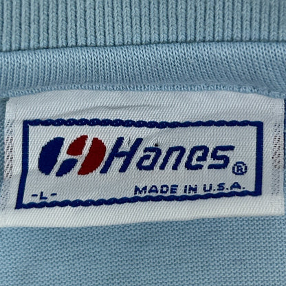Vintage 80s Hewlett Packard Sales Support Team Polo Shirt Computers Blue L Large