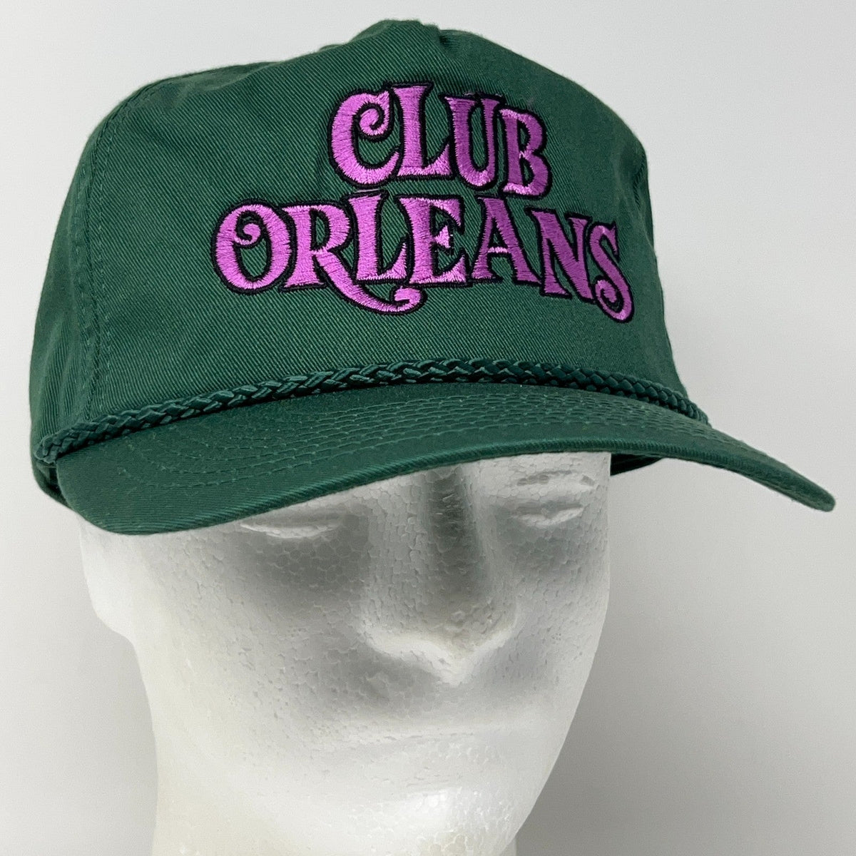 Vintage 90s Club Orleans Casino Las Vegas Hat Baseball Cap Hotel Snapback Green