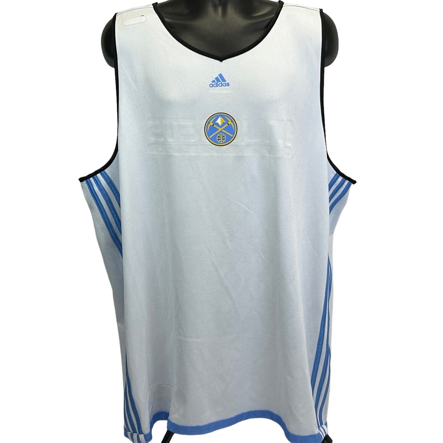 Camiseta sin mangas NBA Fusion firmada por los Denver Nuggets para hombre, talla 2XL, azul, para práctica